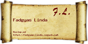 Fadgyas Linda névjegykártya